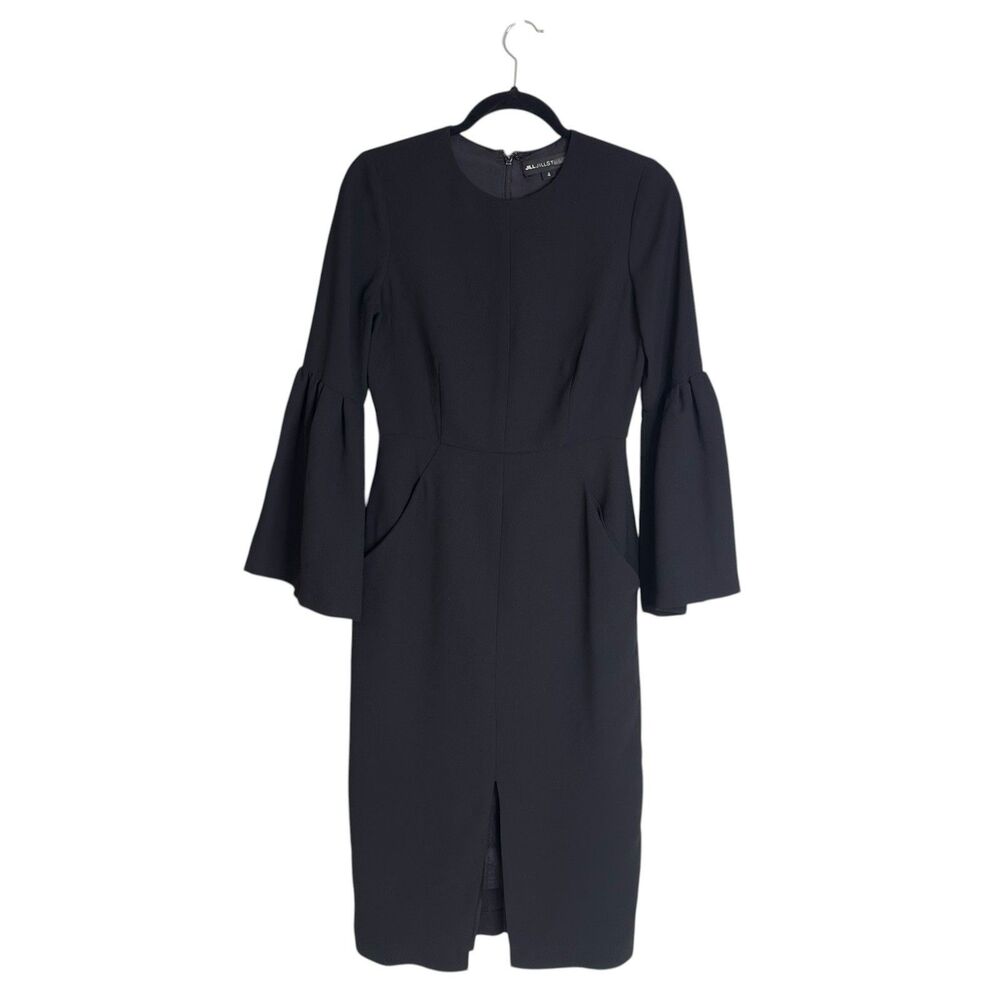Jill Jill Stuart Black Bell Sleeve Midi Dress Size 4